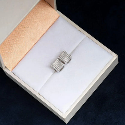 New Hip Hop VVS S925 Silver Moissanite Stud Earrings - CaratixJewelry