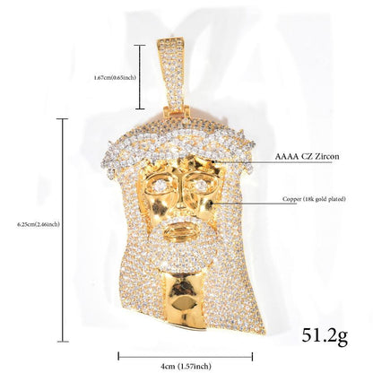 Creative Jesus Thorn Vine Pendant | Iced Out Synthetic Moissanite | Urban Hip Hop Necklace