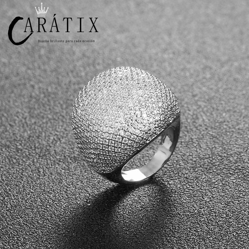 CARÁTIX Gypsy Zircon Ring | Copper Inlaid High Quality Hip Hop Jewelry for Men