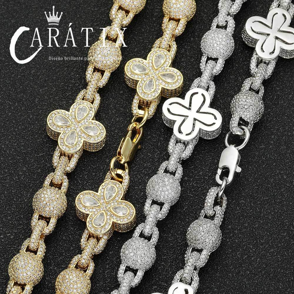 CARÁTIX – Luxury Cross Cuban Chain Bracelet & Necklace Set | Bling CZ Fashion Jewelry for Women