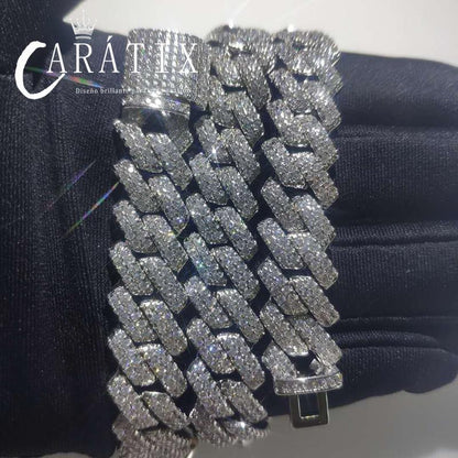 CARÁTIX 7"-26" Miami Curb Cuban Link Chain Necklace – Iced Out CZ Hip Hop Jewelry with Openable Lock for Men & Women