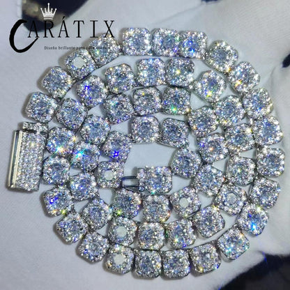 CARÁTIX -  7mm Tennis Chain Long Clasp Necklace Bling Zircon Cluster   Choker For Women Valentine's Day Gift for Men & Girls & Boys Mothers' Day Gift #Springtok