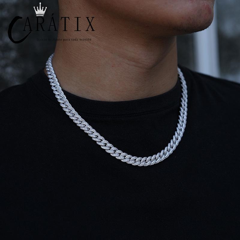CARÁTIX 8mm Round Cuban Chain | 5A+ CZ Iced Out Hip Hop Necklace for Men & Women