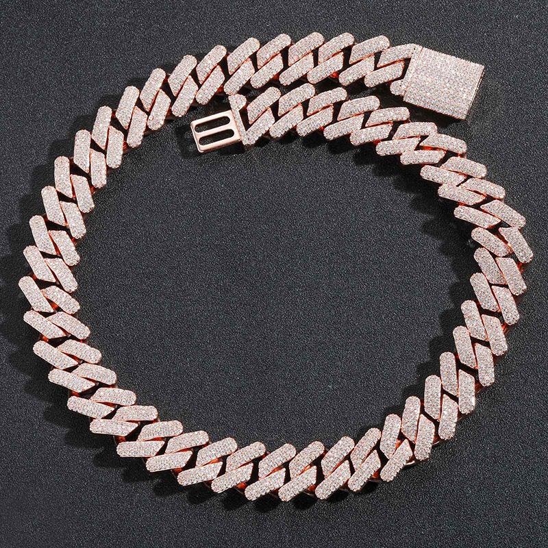 CARÁTIX 20mm Rhombus Cuban Chain Set | 3A+ CZ Iced Out Hip Hop Necklace & Bracelet for Men