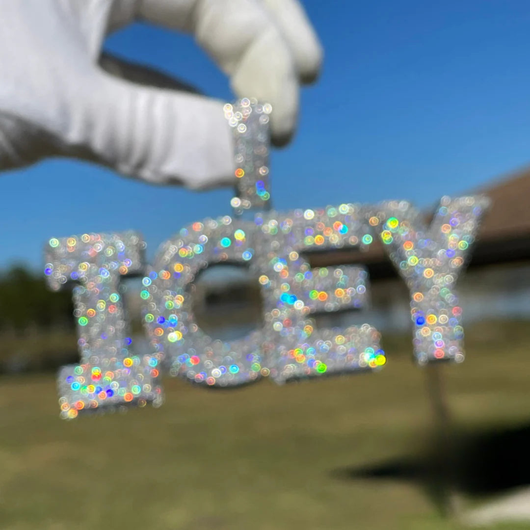 Two Layers Solid Clear Font Iced Out Personalized Custom Name Necklace Pendant - Luxury Custom Jewelry