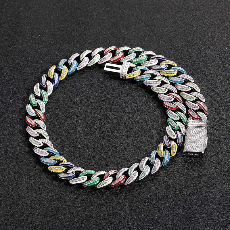 CARÁTIX 15mm Color Drip Cuban Chain | 3A+ CZ Iced Out Hip Hop Necklace for Men - CaratixJewelry