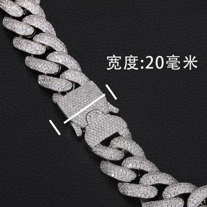 CARÁTIX 20mm Heavy Cuban Link Chain Necklace – 5A+ CZ Iced Out Hip Hop Bling Jewelry for Men | Solid Rapper Gift - CaratixJewelry