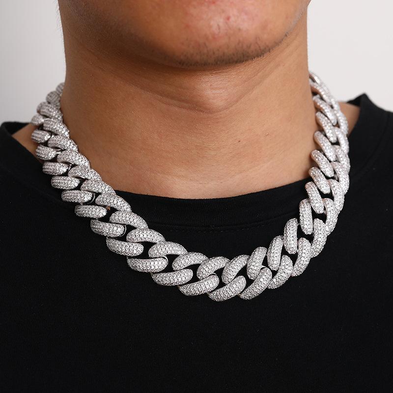 CARÁTIX 20mm Iced Out Cuban Miami Link Chain | CZ Bling Hip Hop Necklace for Men - CaratixJewelry