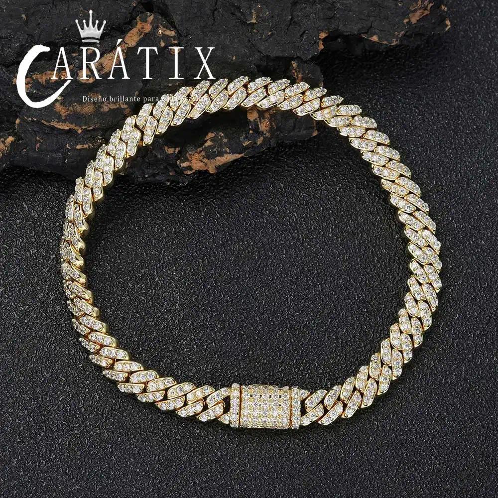 CARÁTIX 6mm Cuban Link Bracelet – Micro-Encrusted Zircon Iced Out Hip Hop Jewelry for Men & Women | Single Row Bling Gift