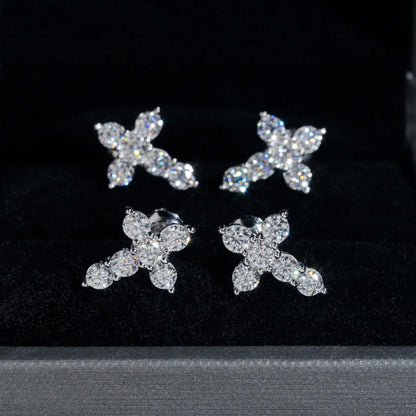 S925 Silver D Color Moissanite Look Earrings for Men and Women - CaratixJewelry