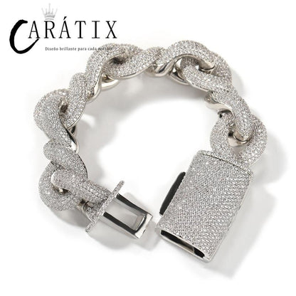 CARÁTIX 20mm Infinity Cuban Chain | 5A+ CZ Iced Out Hip Hop Necklace for Men
