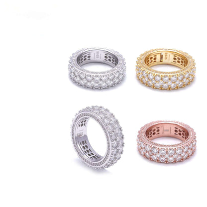 D-Color VVS Moissanite Band Ring | S925 Silver Unisex Iced Out Fashion Jewelry - CaratixJewelry