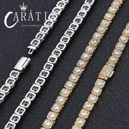 CARÁTIX - Women's Shiny AAAAA Zircon Tennis Chain Rock Miami Tennis Necklace Jewelry Valentine's Day Gift for Men & Girls & Boys Mothers' Day Gift #Springtok