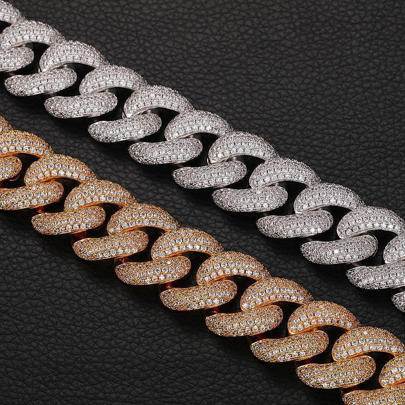 CARÁTIX 20mm Heavy Cuban Link Chain Necklace – 5A+ CZ Iced Out Hip Hop Bling Jewelry for Men | Solid Rapper Gift - CaratixJewelry