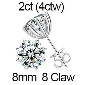 VVS Lab Solid Sterling Silver Arrow Cross Flooded Ice Earrings - CaratixJewelry