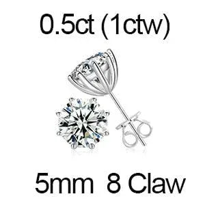 VVS Lab Solid Sterling Silver Arrow Cross Flooded Ice Earrings - CaratixJewelry