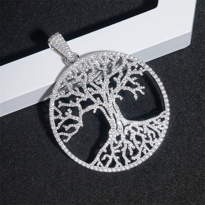 Gold-Plated Iced-Out Moissanite Pendant – 925 Sterling Silver Men’s Hip Hop Streetwear Necklace - CaratixJewelry