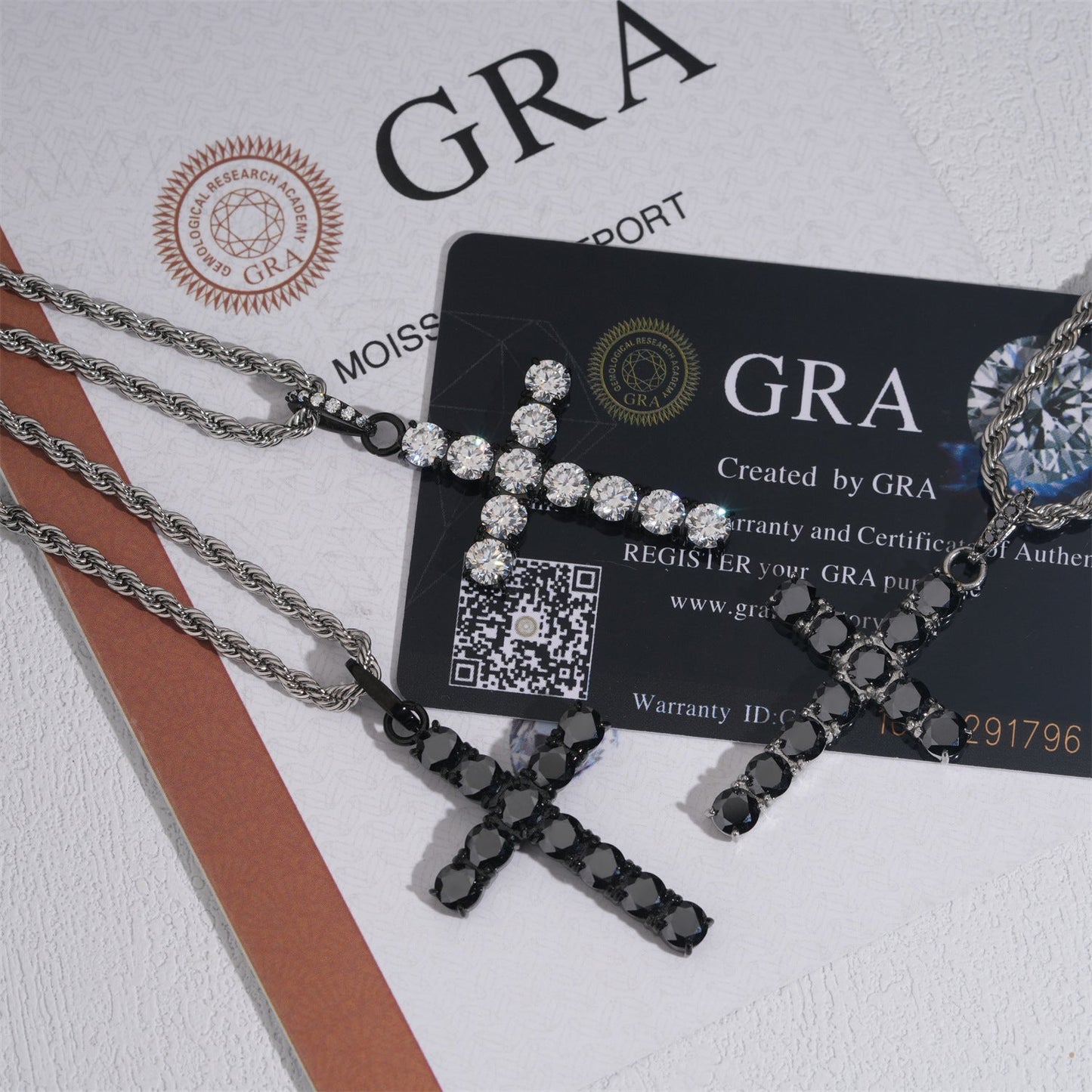 Hip - Hop Cross Pendant – Black Moissanite, Unisex Personalized Jewelry - CaratixJewelry