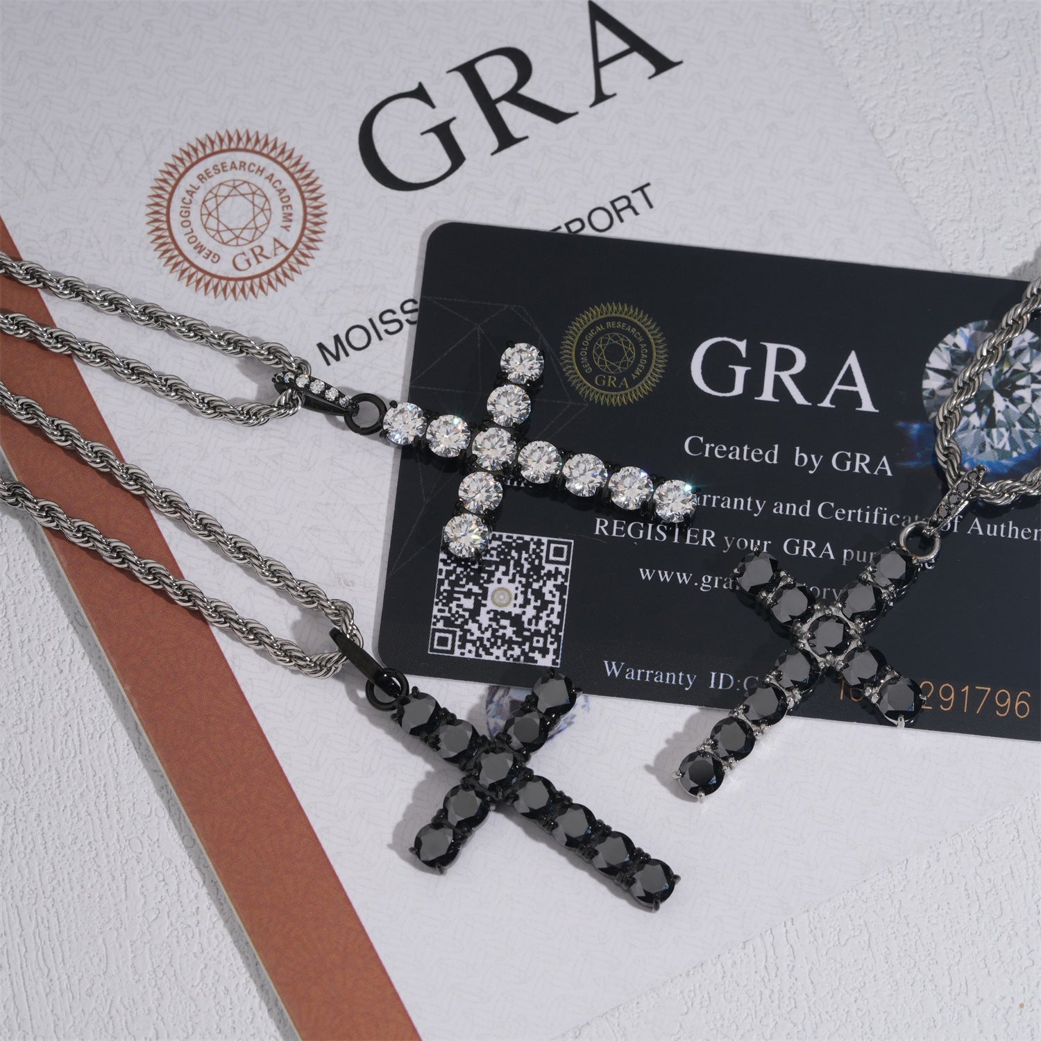 Hip - Hop Cross Pendant – Black Moissanite, Unisex Personalized Jewelry - CaratixJewelry