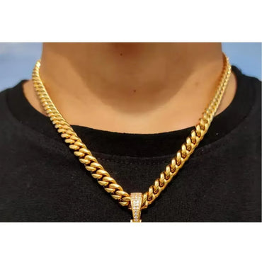 Hip Hop Cross Pendant Necklace for Men | Claw-Set Cubic Zirconia - CaratixJewelry