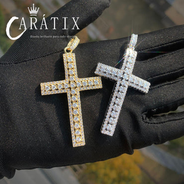 Hip Hop Cross Pendant Necklace | Iced Out CZ Copper Jewelry - CaratixJewelry