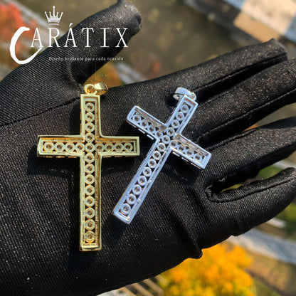 Hip Hop Cross Pendant Necklace | Iced Out CZ Copper Jewelry - CaratixJewelry