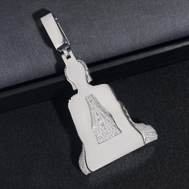 Iced-Out Buddha Pendant – D Color Moissanite Full Pave 925 Sterling Silver Hip Hop Jewelry - CaratixJewelry