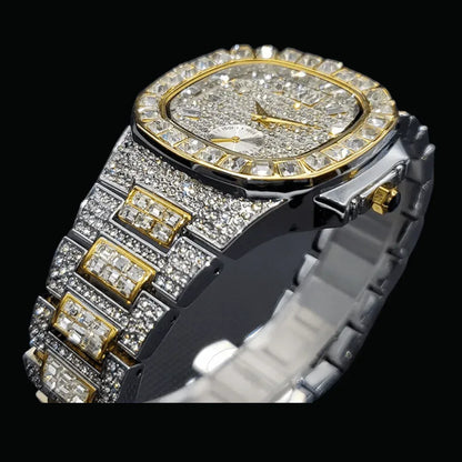 Luxury Date Special Minute Hand Iced Out Watch – Hip Hop Style Timepiece - CaratixJewelry