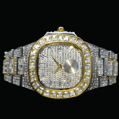 Luxury Date Special Minute Hand Iced Out Watch – Hip Hop Style Timepiece - CaratixJewelry