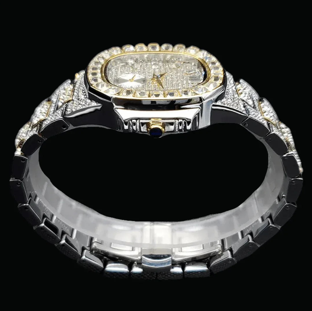 Luxury Date Special Minute Hand Iced Out Watch – Hip Hop Style Timepiece - CaratixJewelry