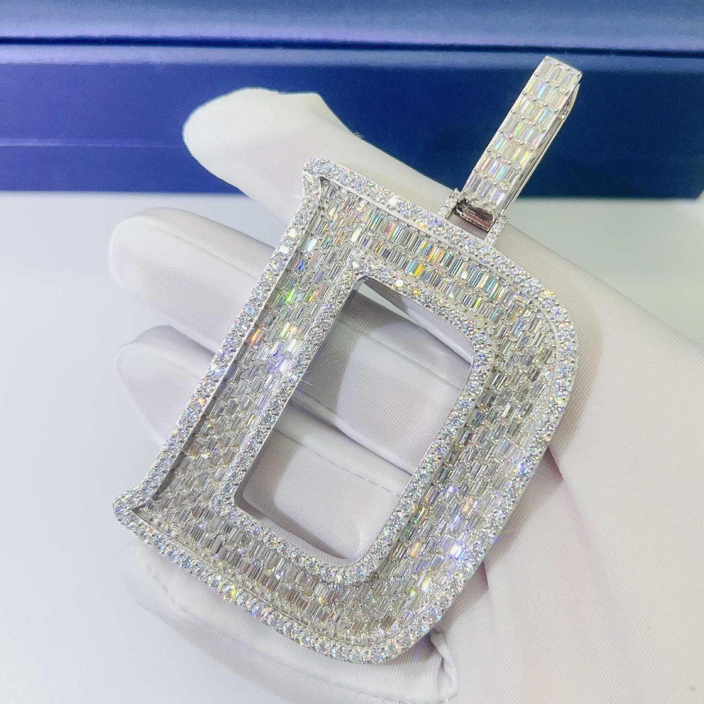 Moissanite Letter Hip-Hop Pendant – S925 Silver D Color Moissanite Jewelry - CaratixJewelry
