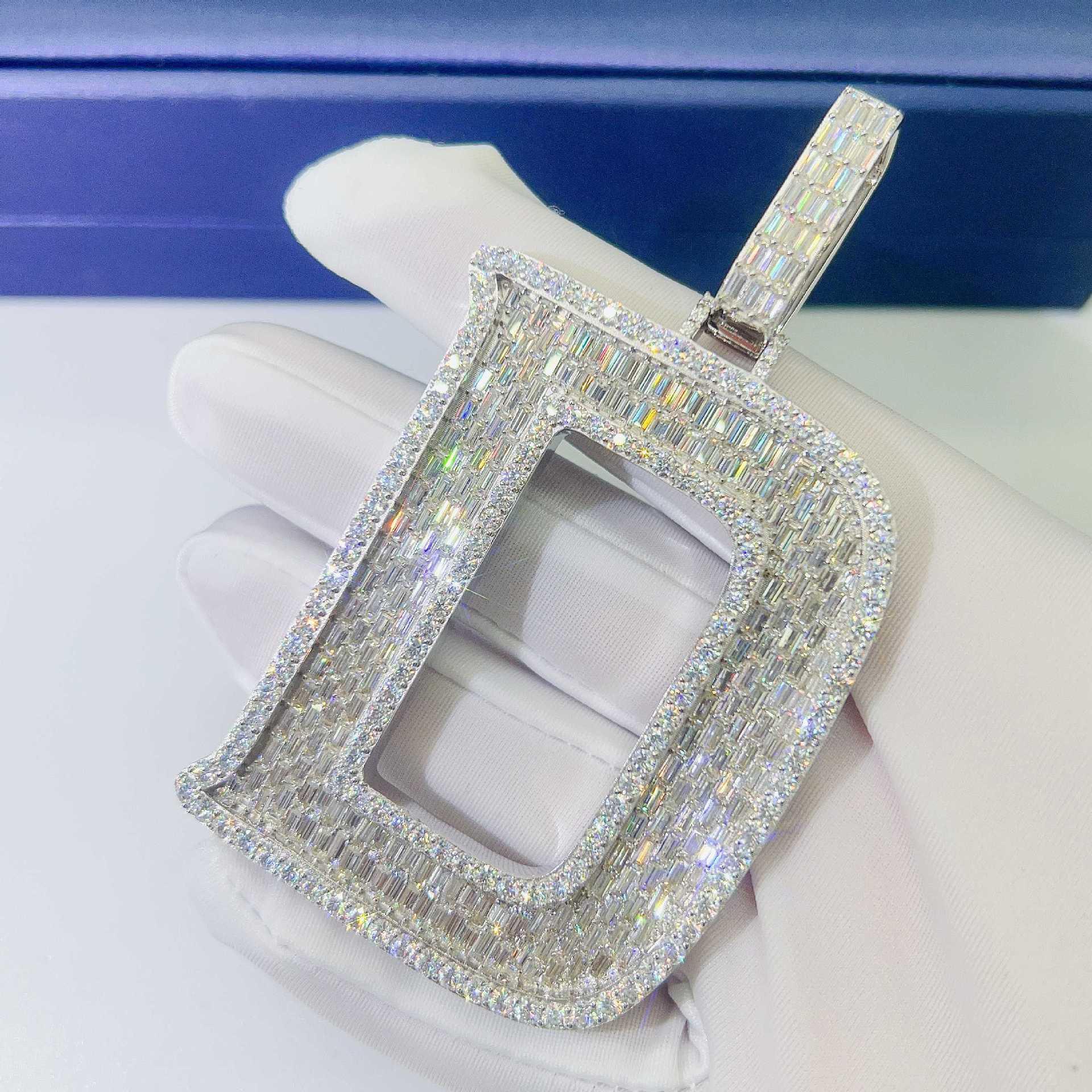 Moissanite Letter Hip-Hop Pendant – S925 Silver D Color Moissanite Jewelry - CaratixJewelry