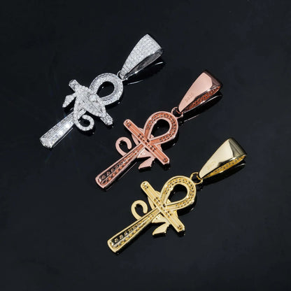 New 925 Silver Moissanite Cross Pendant – Hip-Hop Style Jewelry, European & American Trendy Unisex Necklace - CaratixJewelry
