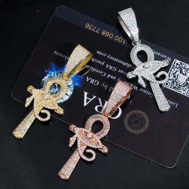 New 925 Silver Moissanite Cross Pendant – Hip-Hop Style Jewelry, European & American Trendy Unisex Necklace - CaratixJewelry