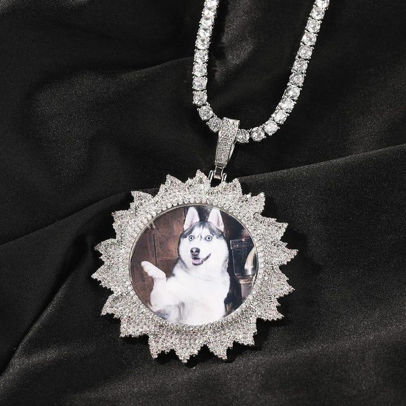 New Angel DIY Photo Pendant Hip Hop Full Iced Out Cubic Zirconia Goldplated CZ Stone - CaratixJewelry