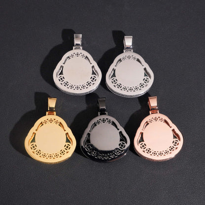New Jade Buddha Pendant – S925 Silver Moissanite, Fits 4MM Tennis Chain Necklace - CaratixJewelry
