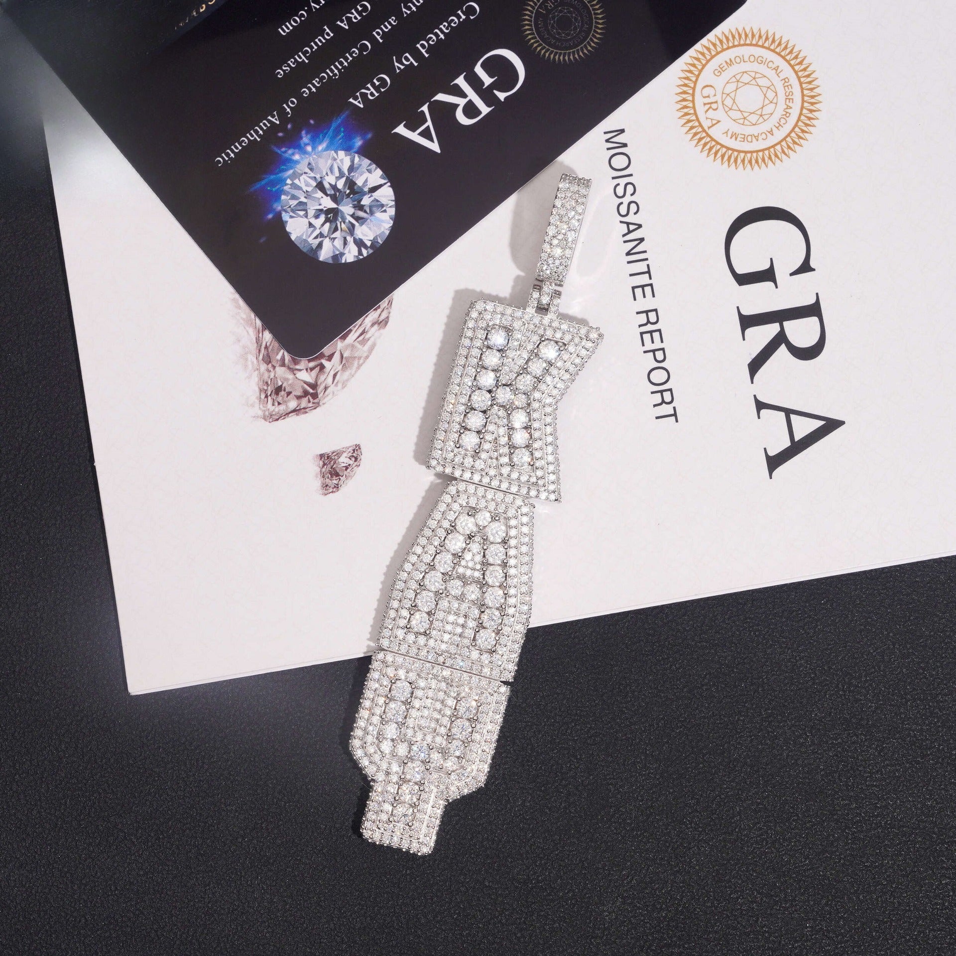 New Letter Pendant – S925 Silver Moissanite, Hip - Hop Style Necklace, Trendy Jewelry - CaratixJewelry