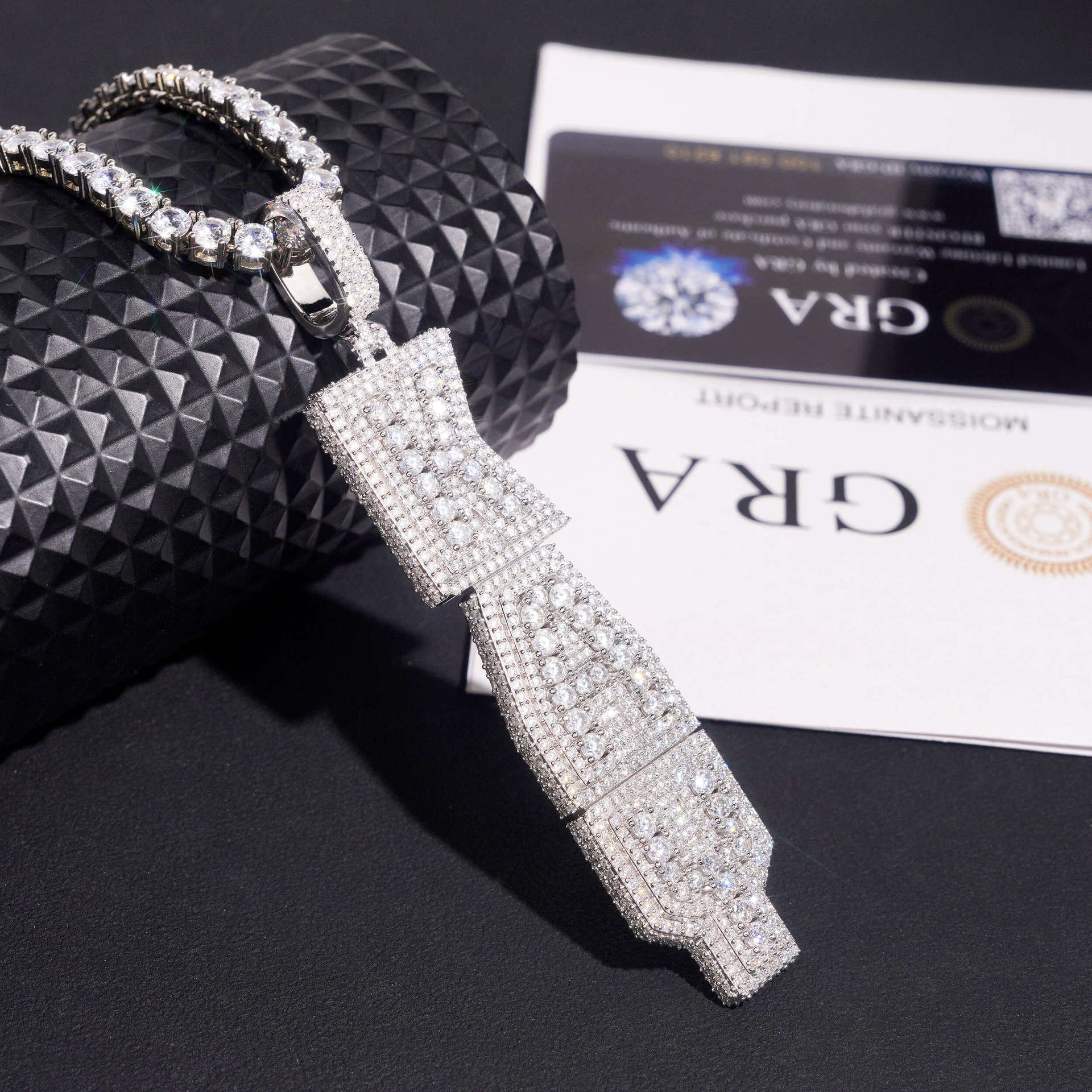 New Letter Pendant – S925 Silver Moissanite, Hip - Hop Style Necklace, Trendy Jewelry - CaratixJewelry