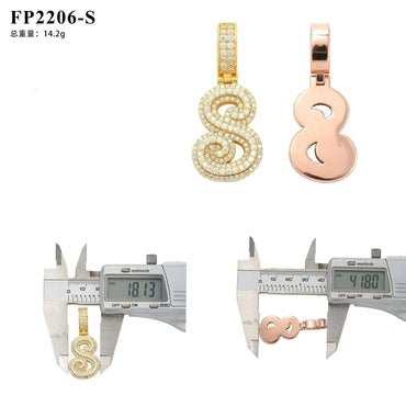 New Personalized Letter Pendant – S925 Silver Moissanite, Hip-Hop Style Jewelry - CaratixJewelry