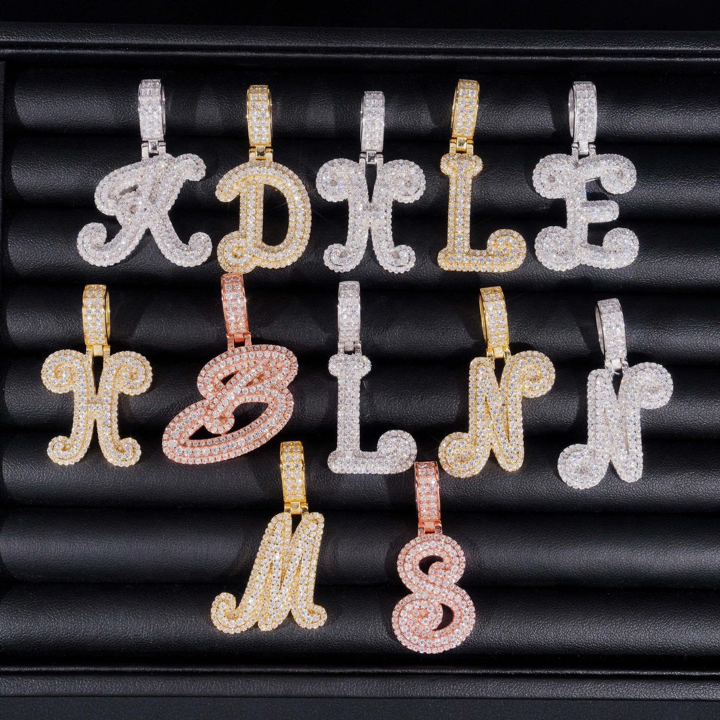 New Personalized Letter Pendant – S925 Silver Moissanite, Hip-Hop Style Jewelry - CaratixJewelry