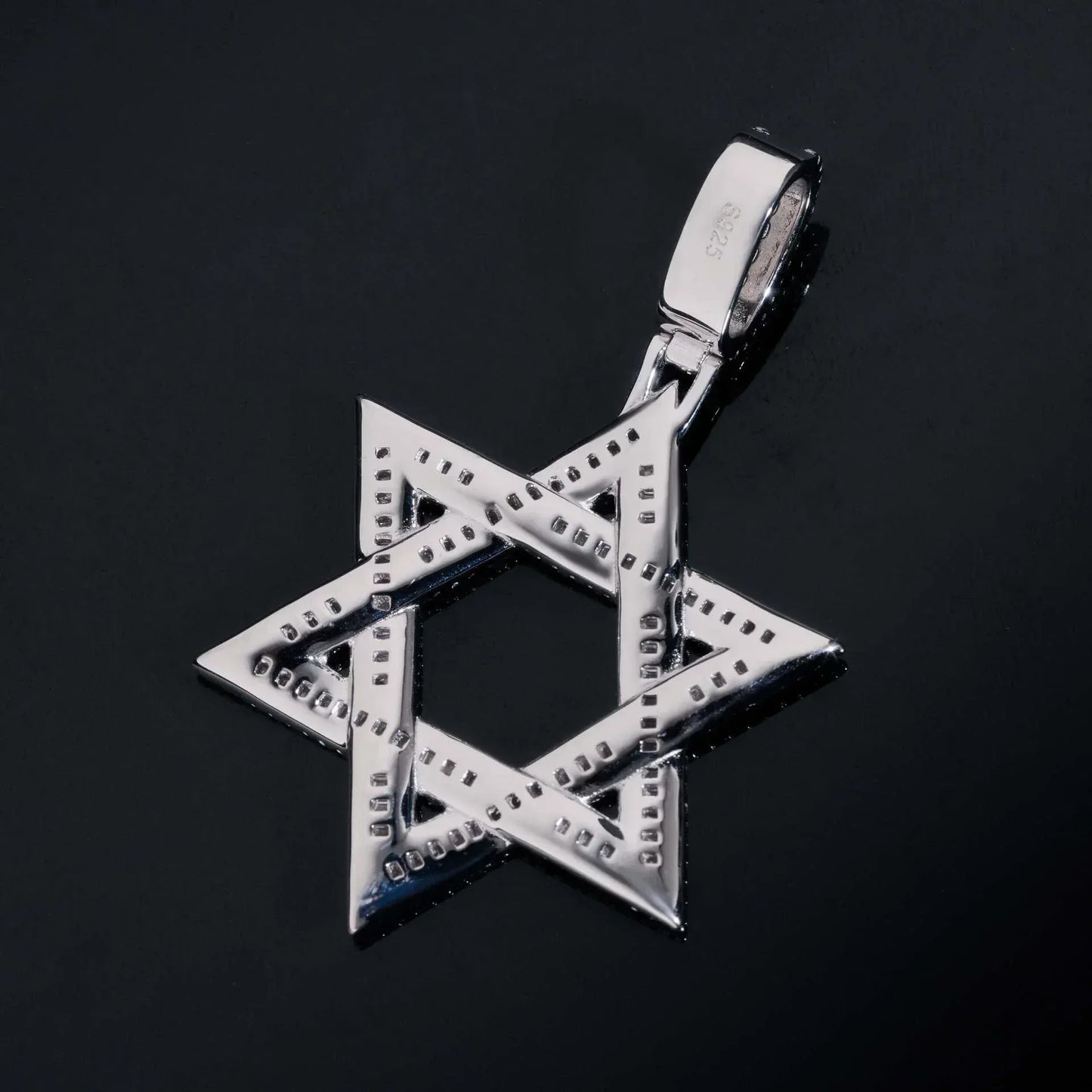 New S925 Silver D Color Moissanite Star Pendant – Hip-Hop Style, Fits Tennis Chain Necklace - CaratixJewelry