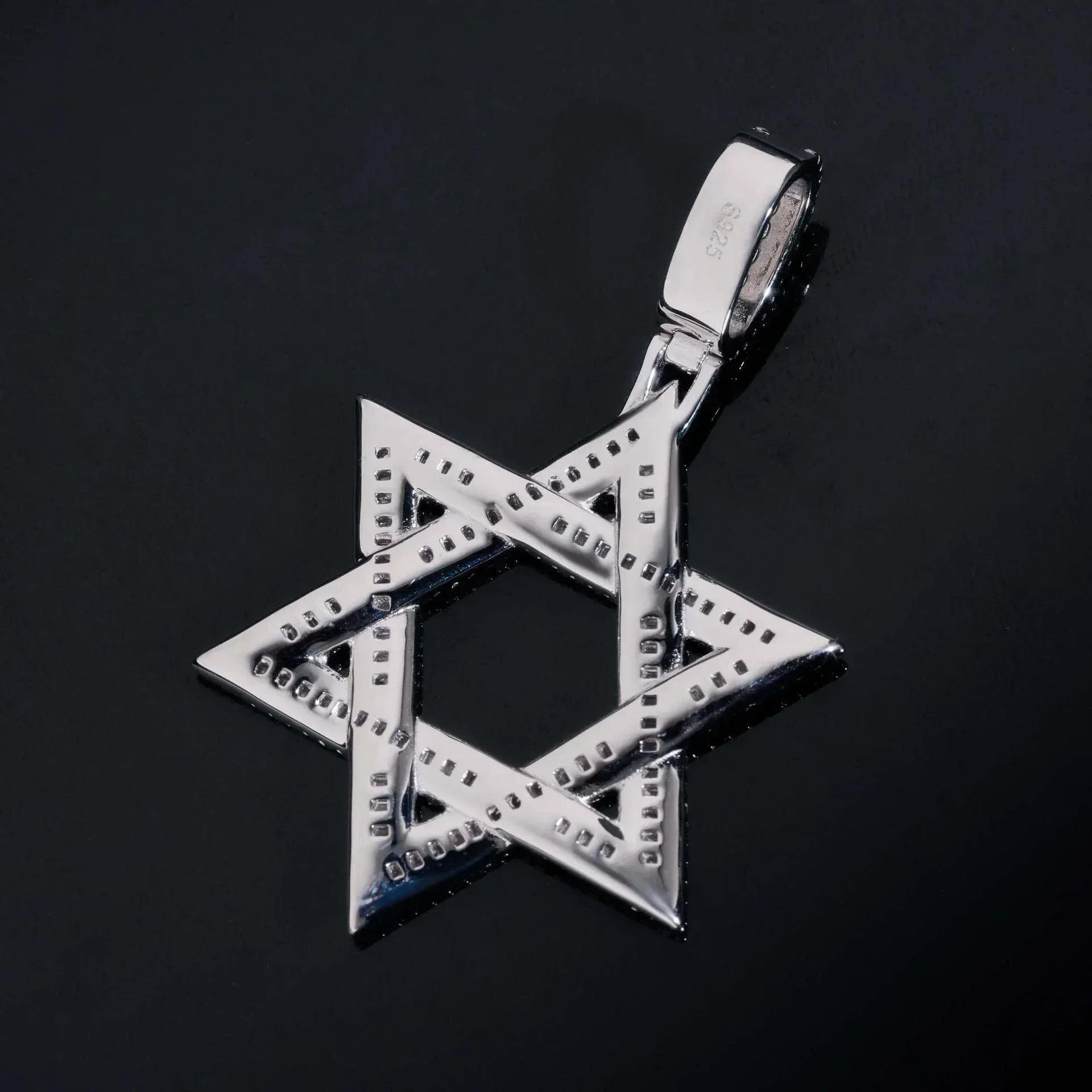 New S925 Silver D Color Moissanite Star Pendant – Hip-Hop Style, Fits Tennis Chain Necklace - CaratixJewelry