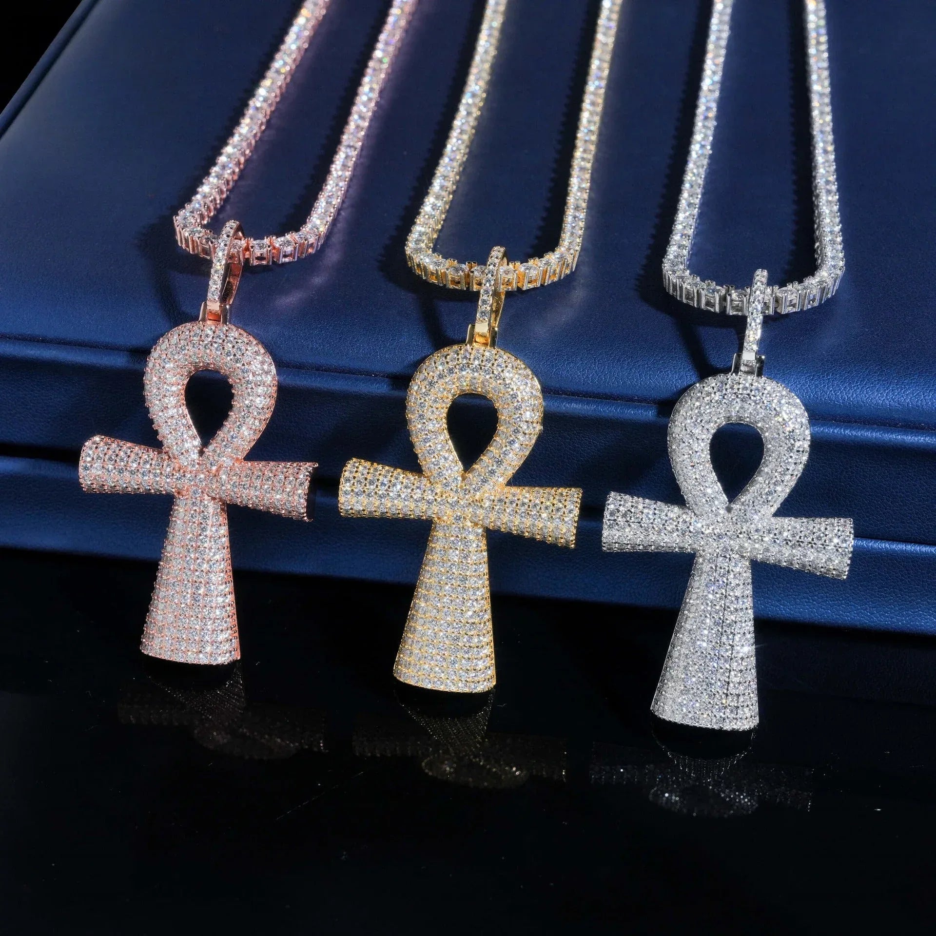 New S925 Silver Moissanite Cross Pendant – Hip-Hop Style, European & American Fashion Jewelry - CaratixJewelry