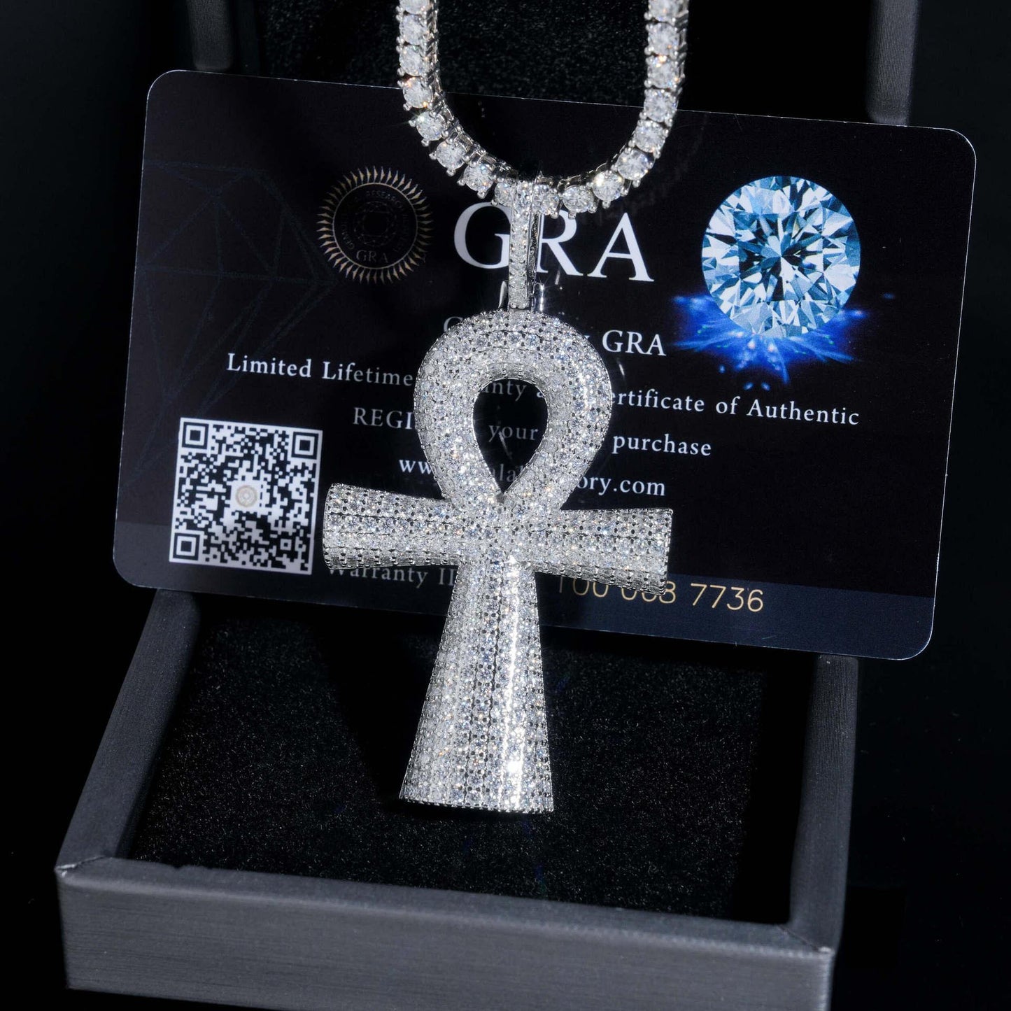 New S925 Silver Moissanite Cross Pendant – Hip-Hop Style, European & American Fashion Jewelry - CaratixJewelry