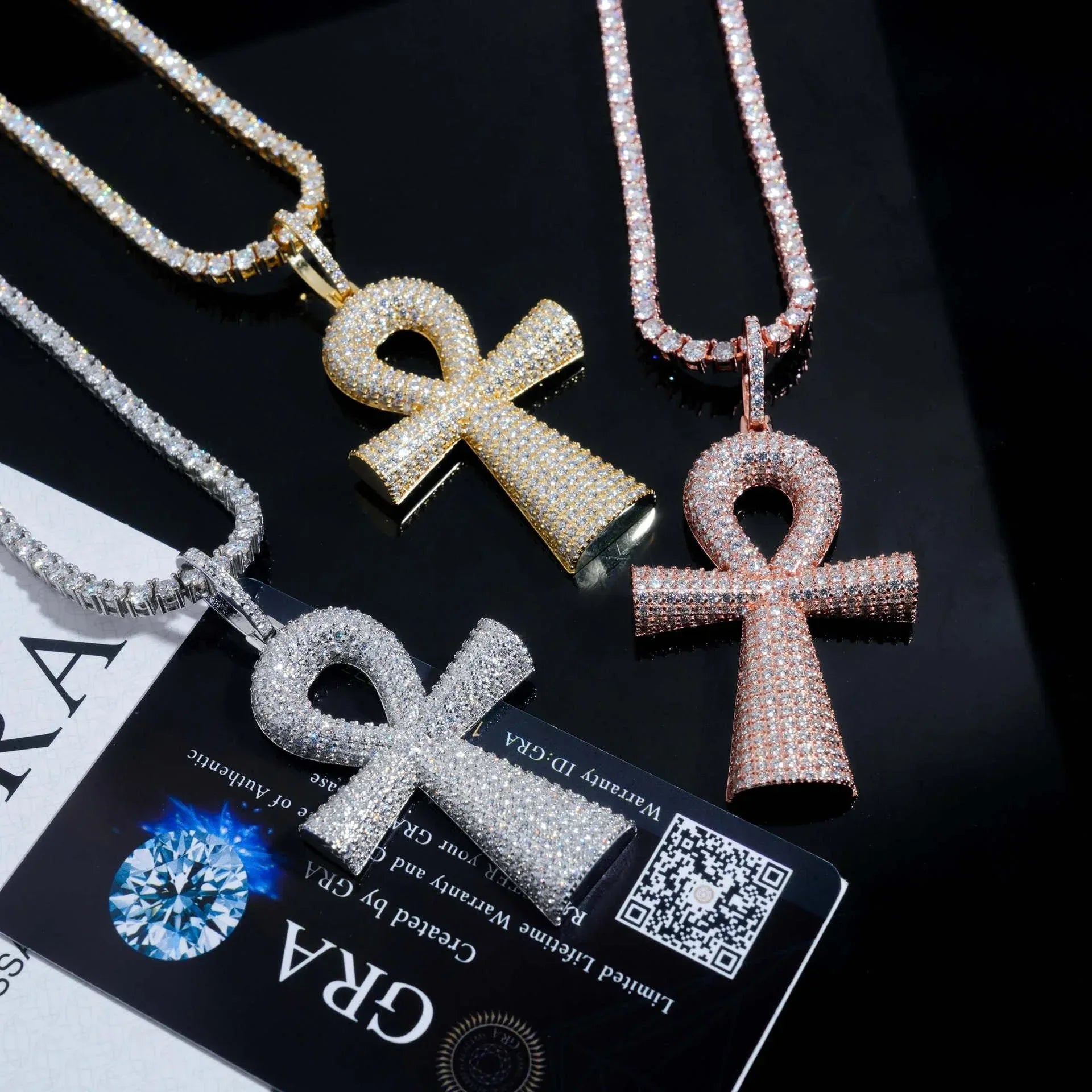 New S925 Silver Moissanite Cross Pendant – Hip-Hop Style, European & American Fashion Jewelry - CaratixJewelry