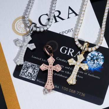 New S925 Silver Moissanite Cross Pendant – Hip-Hop Style, Men’s Trendy Necklace - CaratixJewelry