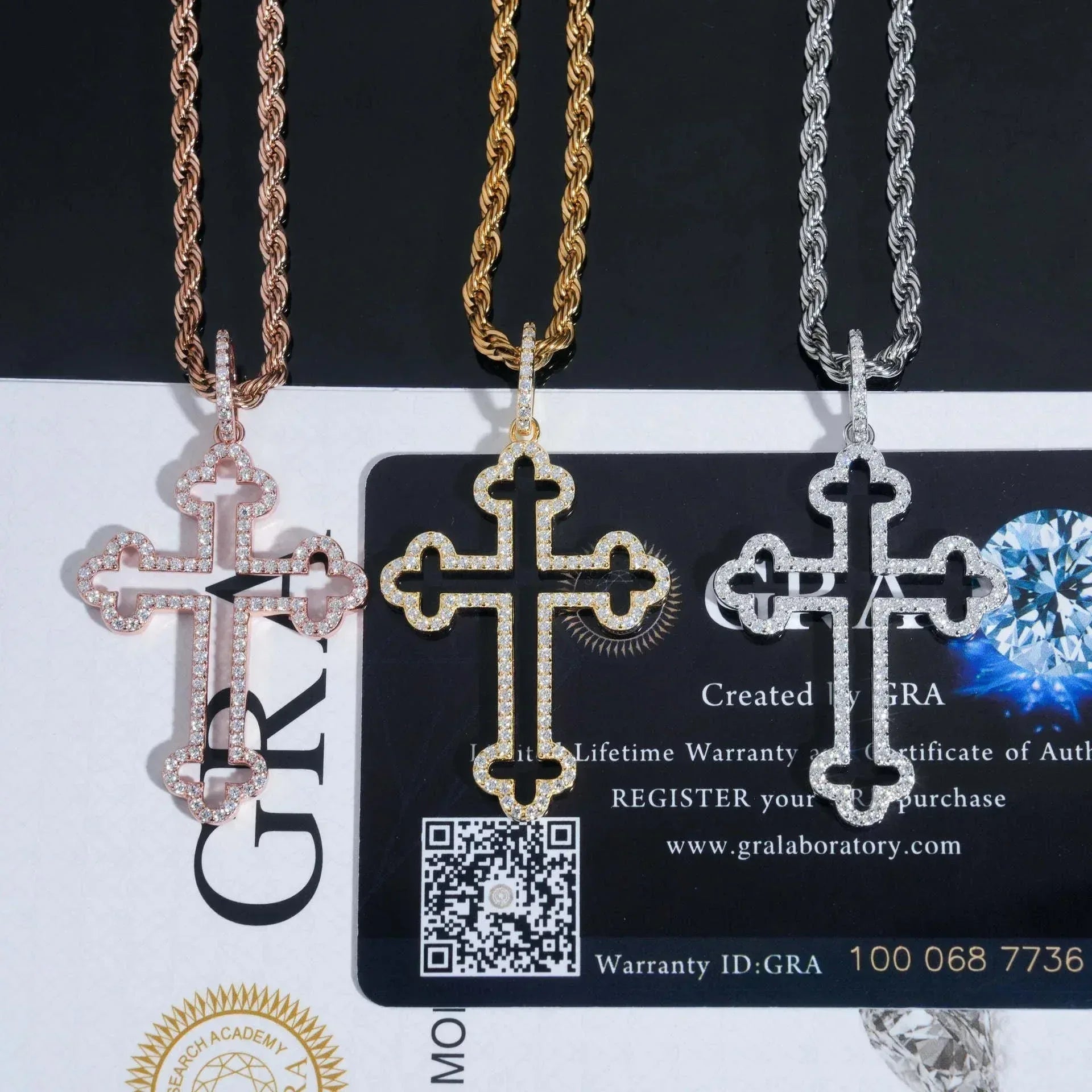 New S925 Silver Moissanite Cross Pendant – Men’s Trendy Necklace, High-Quality Jewelry - CaratixJewelry