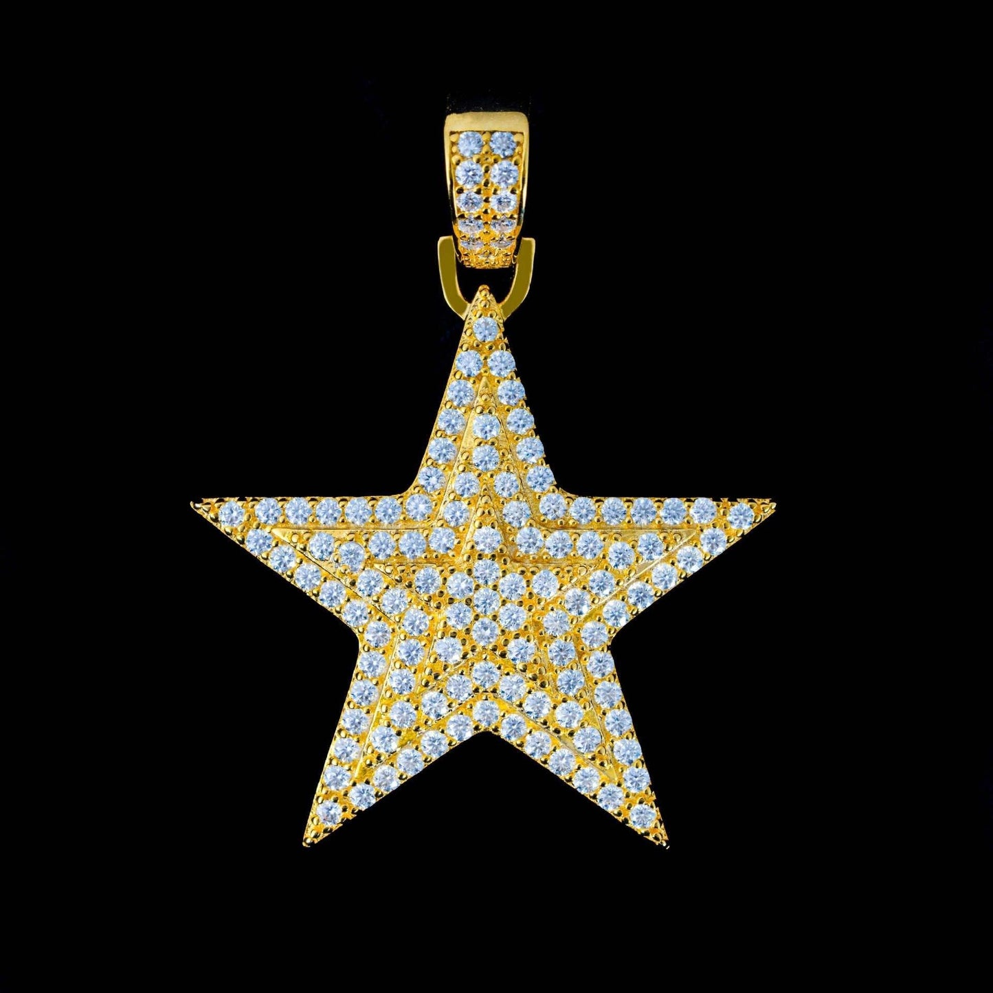 New S925 Silver Moissanite Star Pendant – INS Trendy Hip-Hop Style, Cool Jewelry - CaratixJewelry