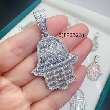 New Unisex Hand Hip-Hop Pendant – S925 Silver Moissanite Jewelry - CaratixJewelry