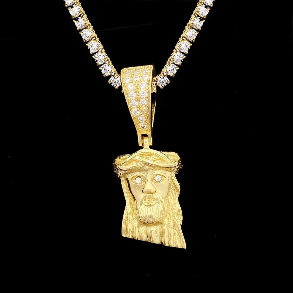 New Unisex Jesus Head Hip-Hop Pendant – S925 Silver Moissanite Jewelry - CaratixJewelry